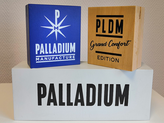 PLV bois - Bloc marques Palladium
