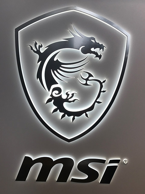 Logo rétroéclairé MSI Beausoleil
