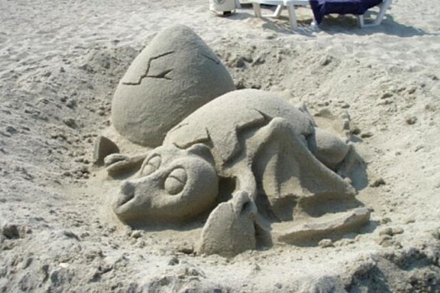 Sculpture de sable - Robin Wight